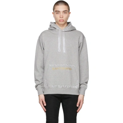 Mastermind Japan Grey Hand-stitched Hoodie In Top Gray