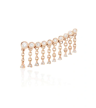 Stone Paris Talitha 18kt Rose-gold Ear Cuff With Diamonds In Metallic