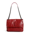Saint Laurent Medium Niki Leather Shoulder Bag In Rouge Eros
