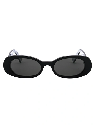 Gucci Eyewear Oval Frame Sunglasses In Grey