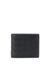 Bottega Veneta Intrecciato Weave Wallet In Black