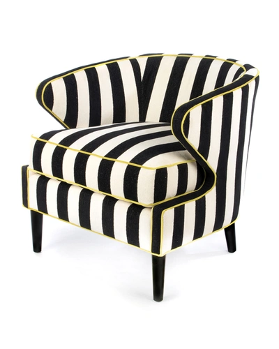 Mackenzie-childs Marquee Chenille Stripe Accent Chair