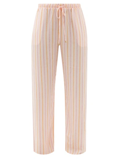 Hanro Womens 2917 Jolly Stripe Striped Mid-rise Woven Pyjama Trousers S