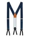 Trafalgar Big And Tall Sutton Solid Silk Formal End Suspenders In Navy