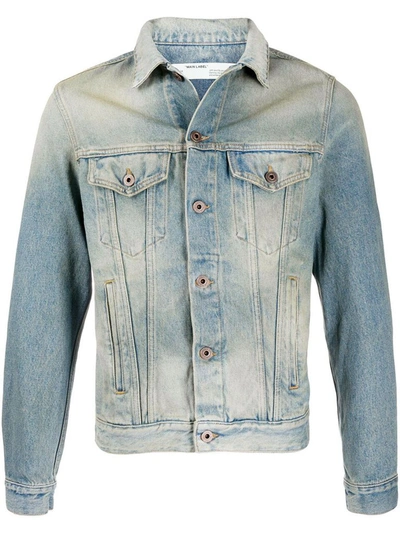 Off-white Men's Blue Cotton Jacket