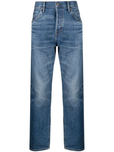 Tom Ford Mid-rise Straight-leg Jeans In Blue