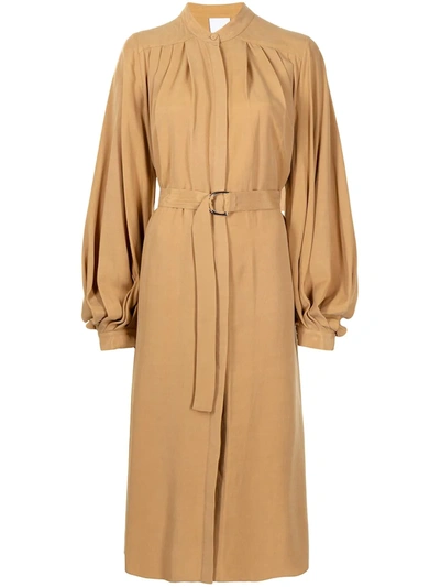 Acler Dawson Belted Dress In Almond
