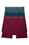 Calvin Klein 3-pack Boxer Briefs In K9y Blb/myb/prr