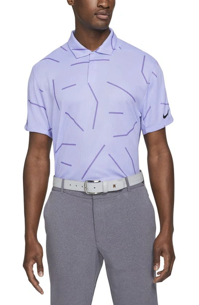 Nike Dri-fit Tiger Woods Golf Polo In Purple Pulse/black