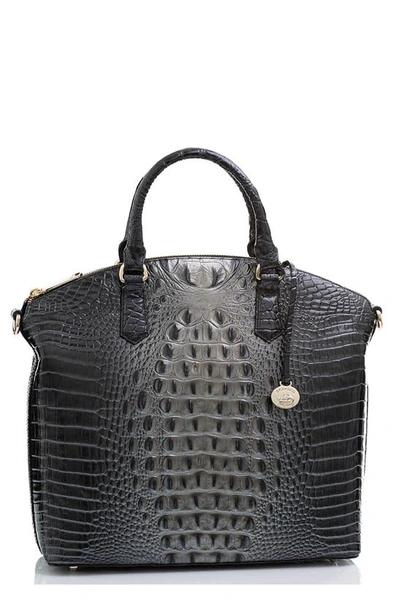 Brahmin Large Duxbury Croc Embossed Leather Satchel In Prowl Ombre Melbourne