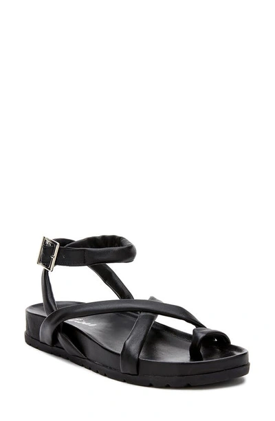 Matisse Harley Leather Footbed Sandal In Black