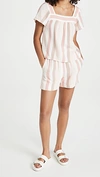 Rails Leighton Smocked Waist Seersucker Shorts In Cheyenne Stripe