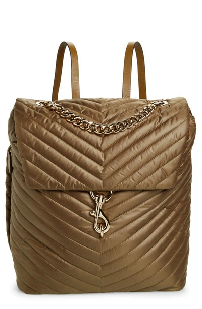 Rebecca Minkoff Edie Chevron-quilted Nylon Backpack In Military