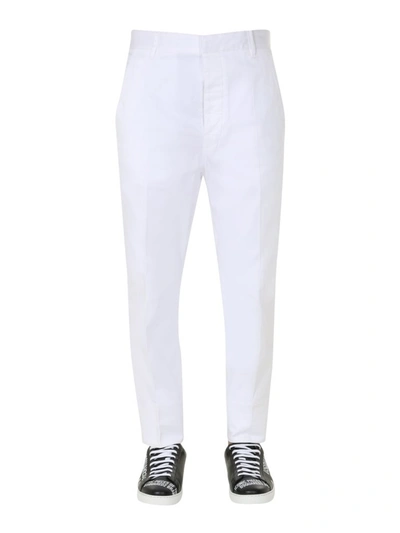 Dsquared2 Straight Leg Pants In White