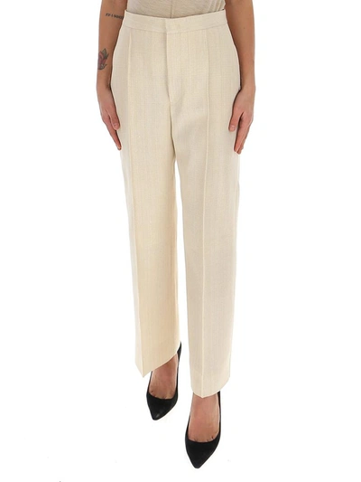 Jil Sander Flared Cropped Pants In White