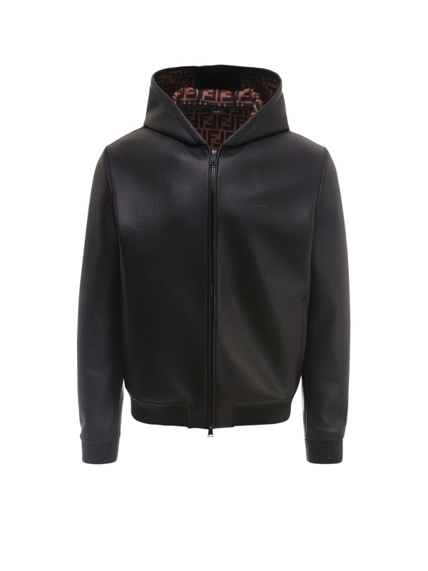 Fendi Leather Jacket In Black | ModeSens