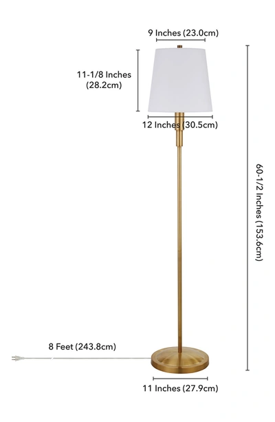 Hudson & Canal Emerson Brass Finish Floor Lamp In Gold
