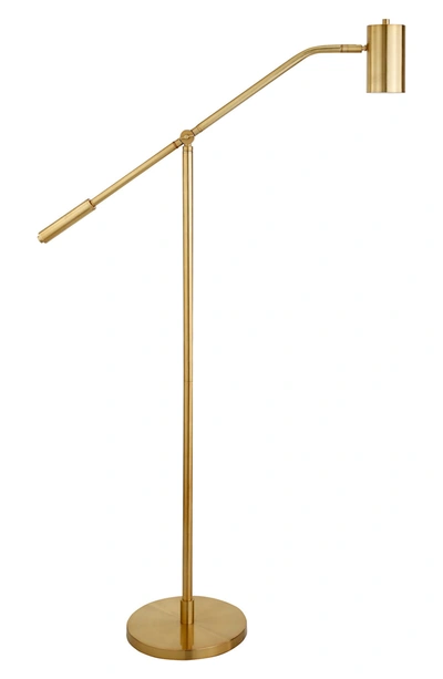 Hudson & Canal Willis Brass Pharmacy Floor Lamp With Boom Arm In Gold