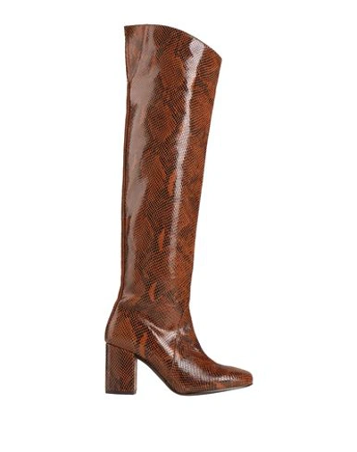 Pinko Knee Boots In Beige