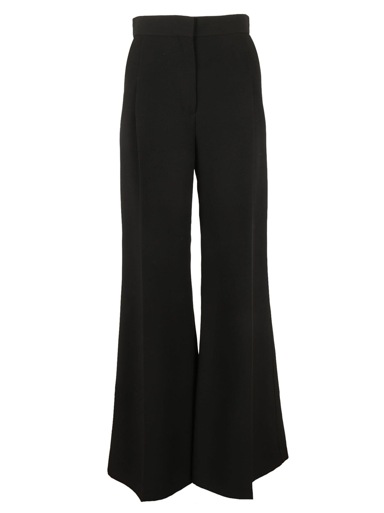 Celine Technical Crepe Wide Leg Trousers In Black | ModeSens