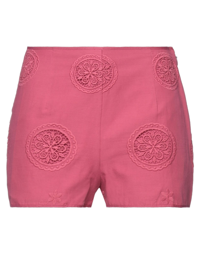 Charo Ruiz Ibiza Woman Shorts & Bermuda Shorts Fuchsia Size Xs Cotton In Pink