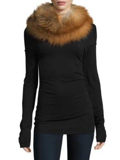 Adrienne Landau Combo Natural Fox Fur Cowl Scarf In Multi