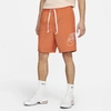 Nike Sportswear Alumni Men's Woven Flow Shorts In Turf Orange/heather/sail