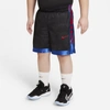 Nike Elite Super Big Kids' Shorts Basketball (extended Size) In Grey/ Black/ University Red