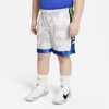 Nike Elite Super Big Kids' Shorts Basketball (extended Size) In White/ Grey/ Game Royal