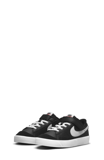 Nike Kids' Blazer Low '77 Low Top Sneaker In Black/white-black-black