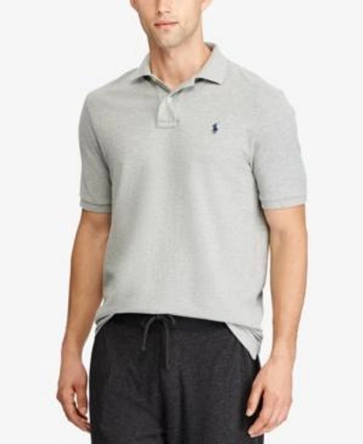 Polo Ralph Lauren Weathered Mesh Custom Slim Fit Polo Shirt In Andover Heather