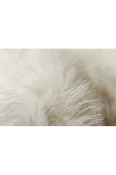 Luxe Hudson Faux Fur Rug/throw In Off White
