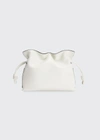 Loewe Flamenco Mini Napa Drawstring Clutch In White