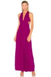 Jill Jill Stuart Empire Cut Out Gown In Purple