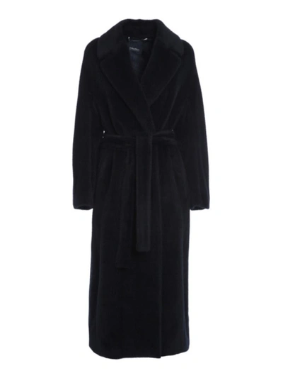 's Max Mara Esturia Belted Virgin Wool Coat In Black