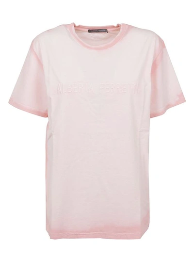 Alberta Ferretti Womens Pink Cotton T-shirt