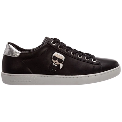 Karl Lagerfeld Women's Kl61230000 Black Leather Sneakers