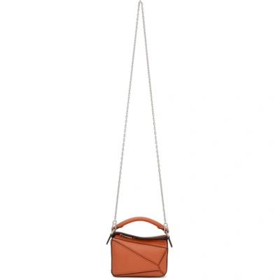 Loewe Orange Nano Puzzle Bag In 9947 Vermillion