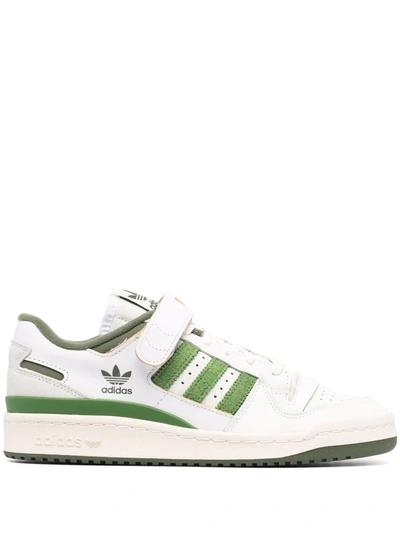 Adidas Originals Forum 84 Low Sneakers In White And Green