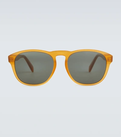 Celine Round-frame Acetate Sunglasses In Yellow