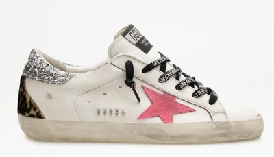 Golden Goose Sneakers In White/leo/fuxia