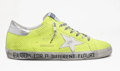 Golden Goose Sneakers In Yellow/white/silver