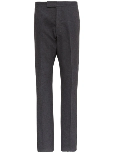 Thom Browne Engineered Stripe Trousers In Grey