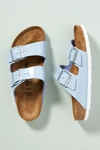 Birkenstock Arizona Patent Sandal In Dove Blue Patent