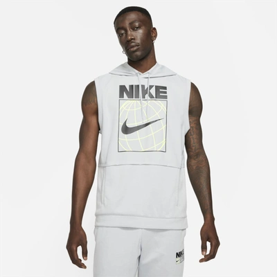 Nike Dri-fit Men's Sleeveless Graphic Training Hoodie In Light Smoke  Grey,light Smoke Grey,black | ModeSens