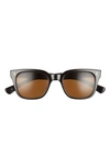 Salt Lopez 51mm Polarized Sunglasses In Black/ Brown