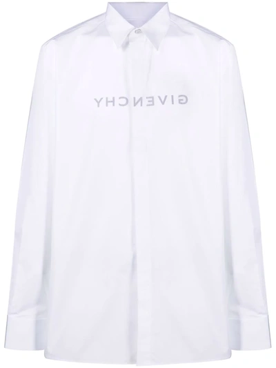 Givenchy Reverse Logo-print Shirt In White