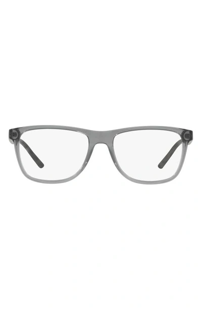 Ax Armani Exchange 56mm Square Optical Glasses In Transparent Grey