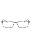 Ax Armani Exchange 56mm Rectangular Reading Glasses In Matte Gun