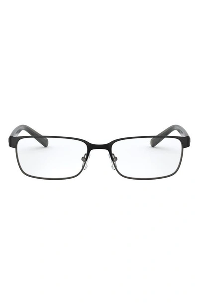 Ax Armani Exchange 56mm Rectangular Reading Glasses In Matte Black